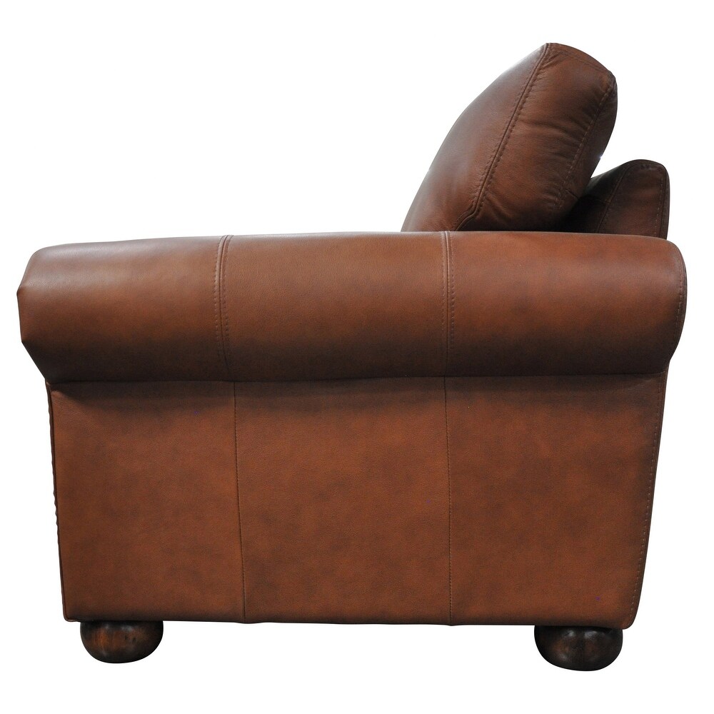 Mojave Ultra Comfort Genuine Leather Sofa and Chair Set