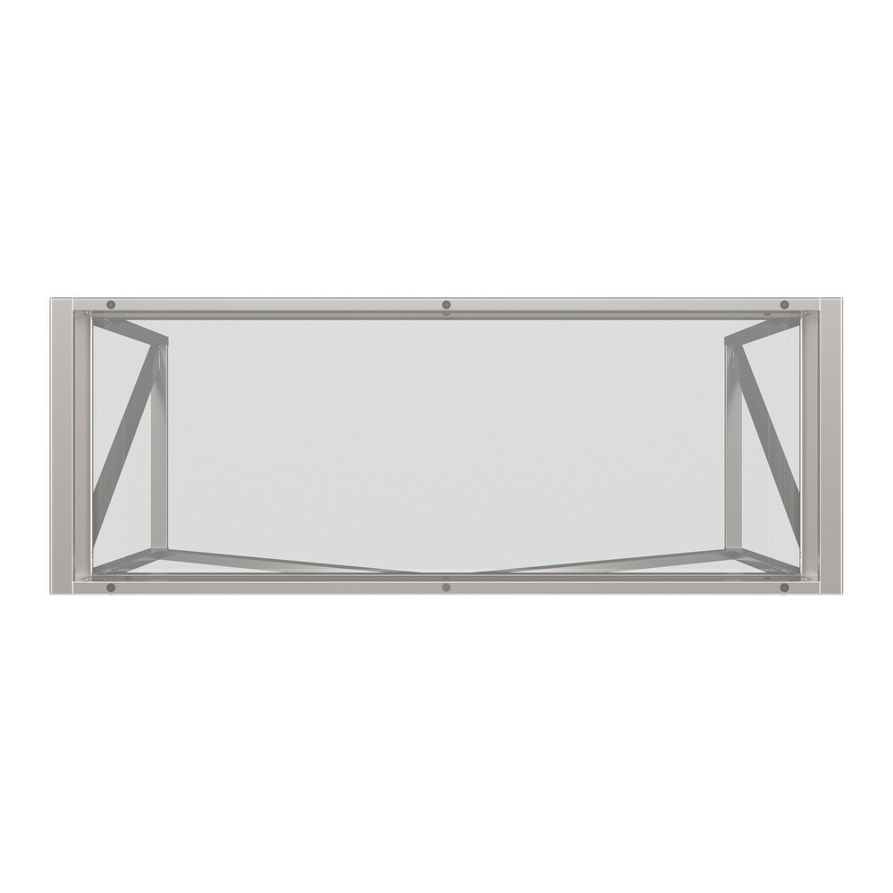 Brynn Brushed Nickel Sofa Table by iNSPIRE Q Modern   Sofa Table