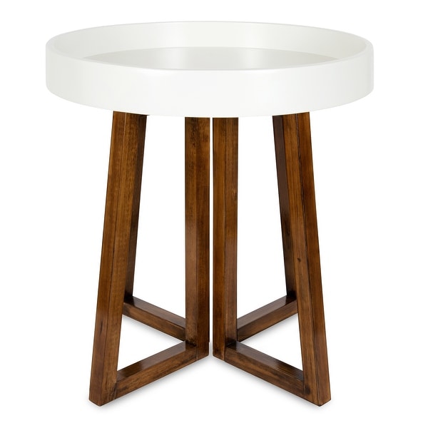 Kate and Laurel Avery Round Wood Side Table