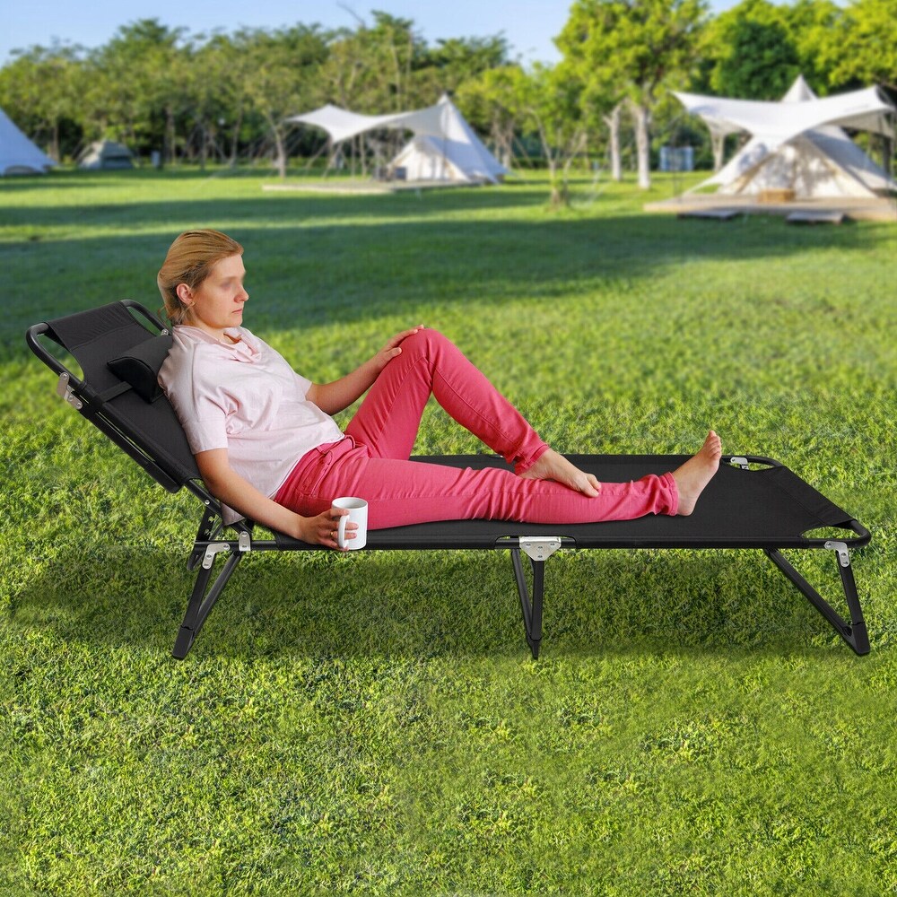 Folding Camping Cot Outdoor Lounge Chair