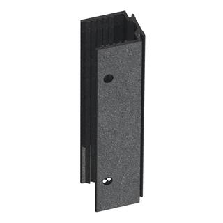 Peak Products 54 in. x 6in. Matte Black Aluminum Wood Board Bracket Modular Fencing for An Outdoor Privacy Fence System 2498