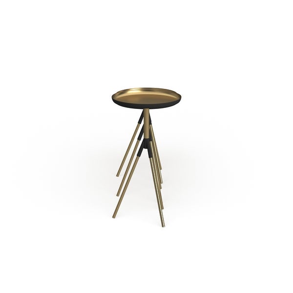 SAFAVIEH Talon Metal Side Table (Set Of 3) - Gold / Black