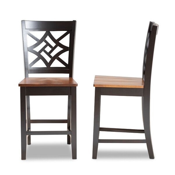 Nicolette Modern and Contemporary 2-Piece Counter Stool Set