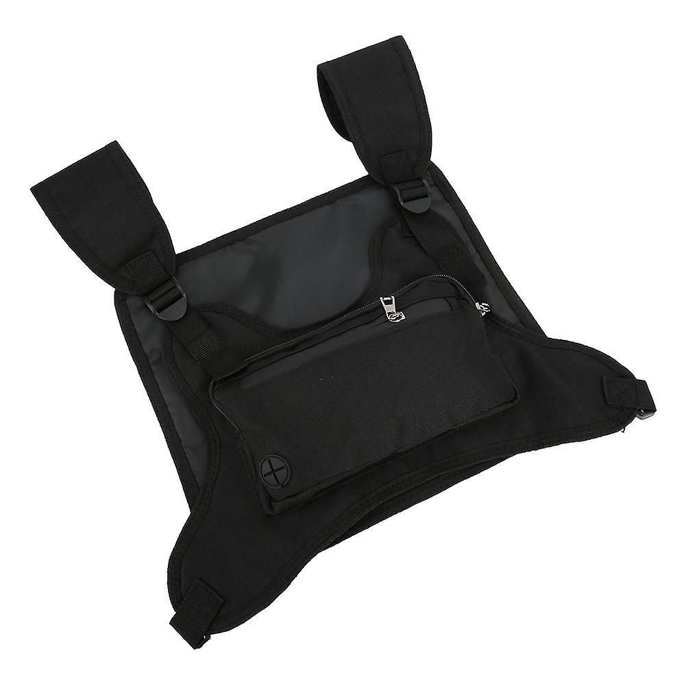 Outdoor Multifunction Sport Leisure Running Tactics Chest Backpack Fitness Vest Bagblack