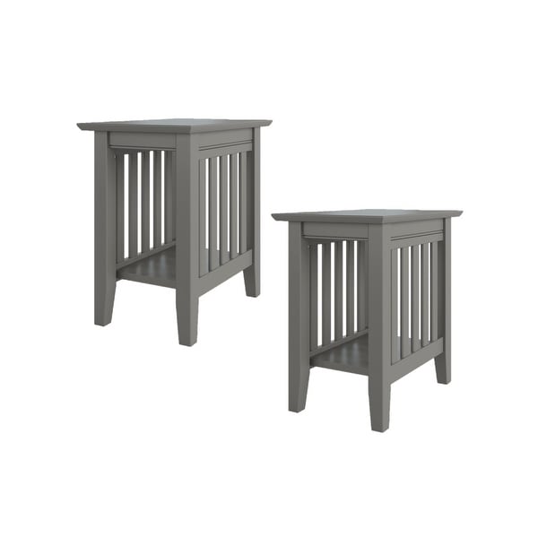 Mission Solid Wood Side Table Set of 2