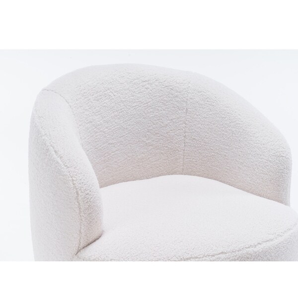 Teddy Fabric Upholstery Barrel Chair Swivel Chair