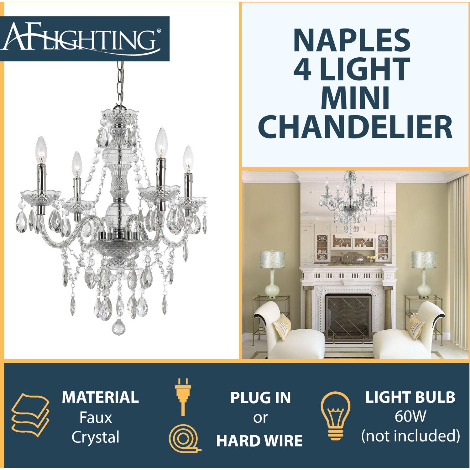 AF Lighting Naples Four Light Mini Chandelier Clear  Crowdfused