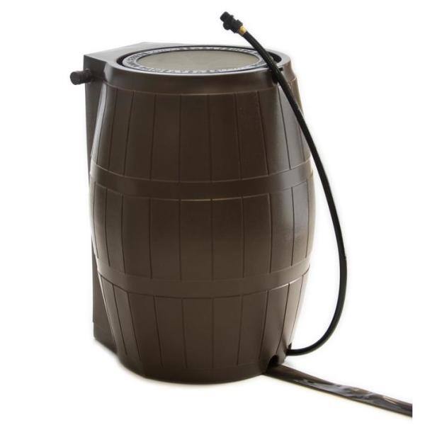 FCMP Outdoor Rain Catcher 50 Gal. Brown RC 4000 Rain Barrel RC4000-BRN