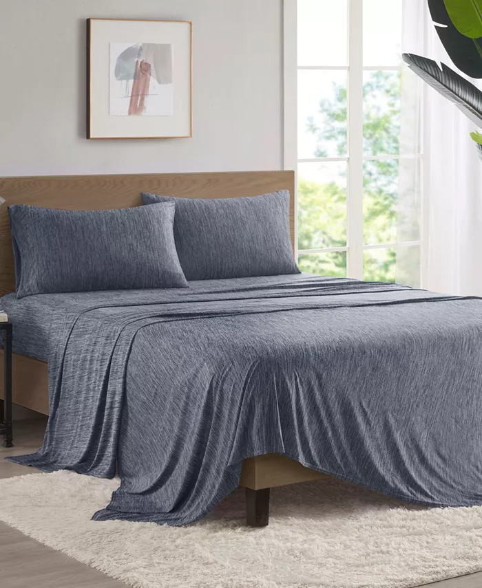 Urban Habitat Comfort Cool Jersey Knit Nylon Blend 3-Piece Sheet Set， Twin