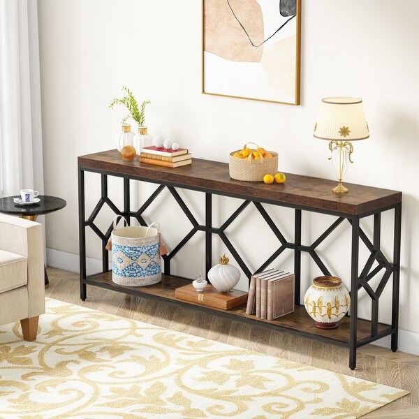 70.9 Inche Extral Long Console Sofa Table for Entryway， Accent Table Living Room