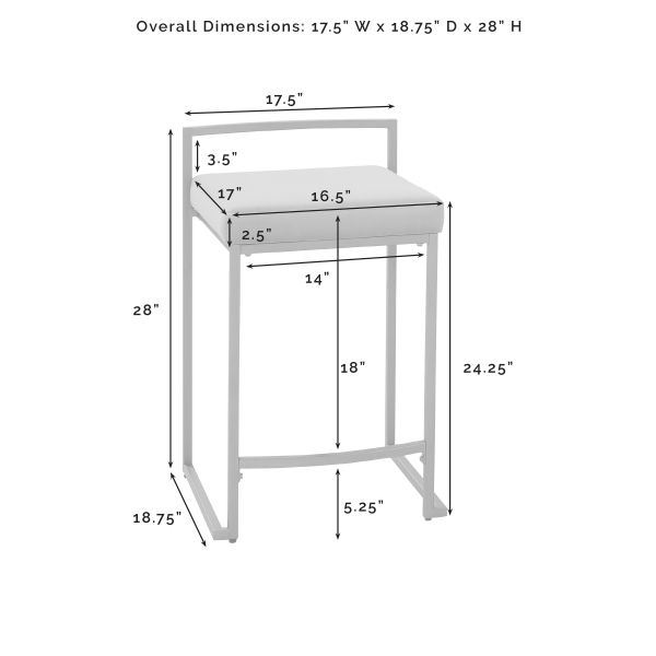 Harlowe 2Pc Counter Stool Set