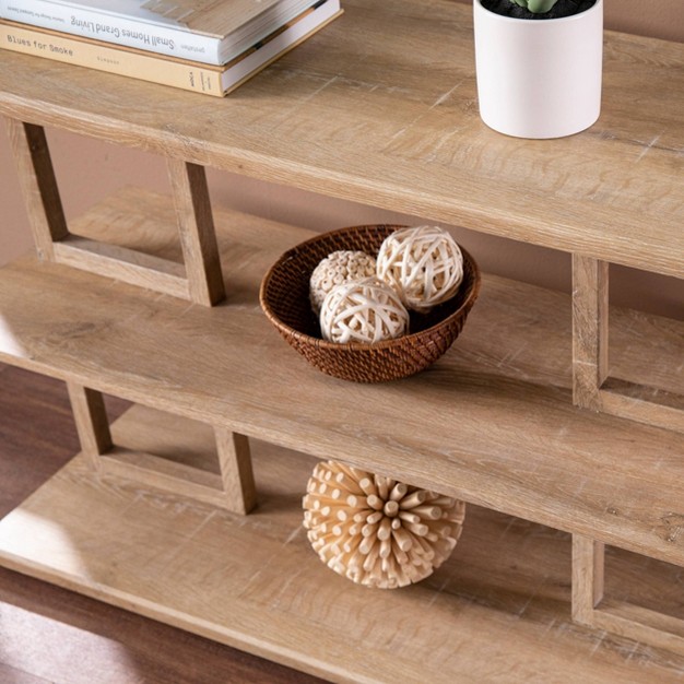 Aylbath Geometric Console Table Natural Aiden Lane