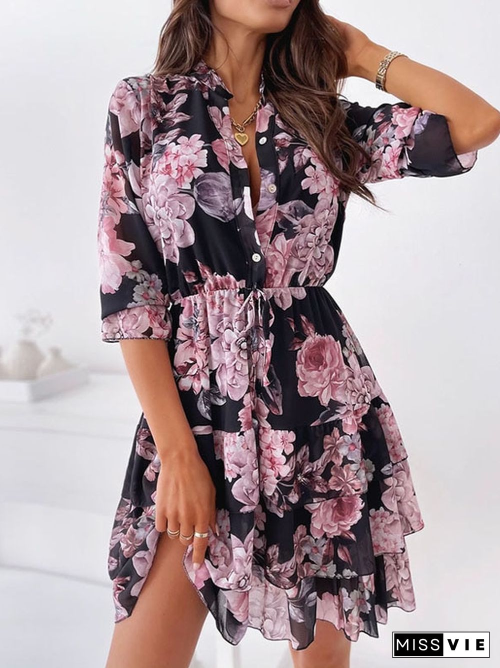 Zola Floral Ruffle Dress