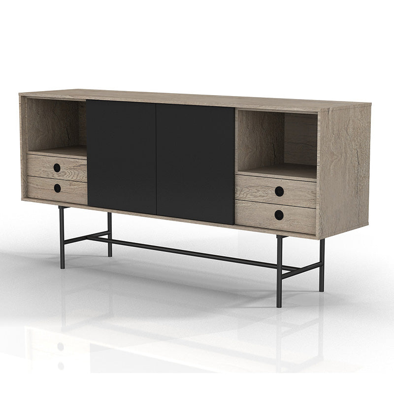 BAYLEN Sideboard Buffet 1.6M - Warm Oak & Black