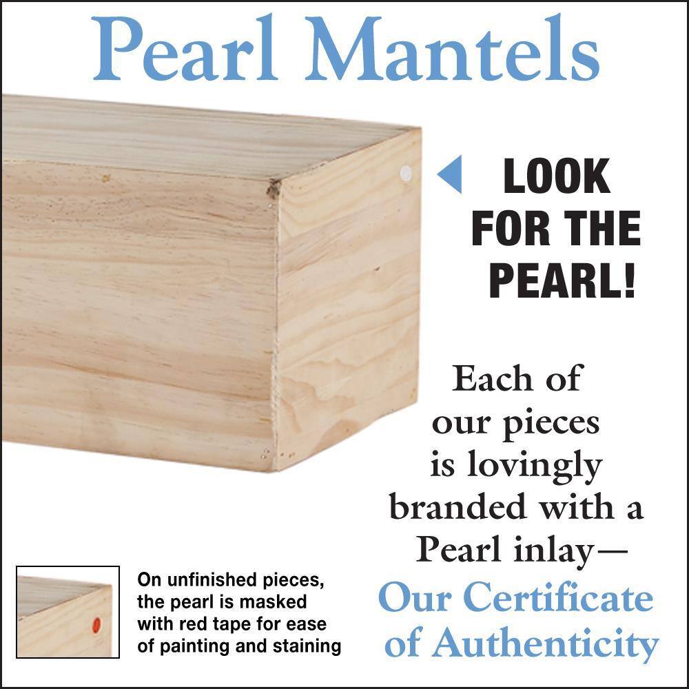 Pearl Mantels 5 ft. Unfinished Distressed Cap-Shelf Mantel RPS60496D