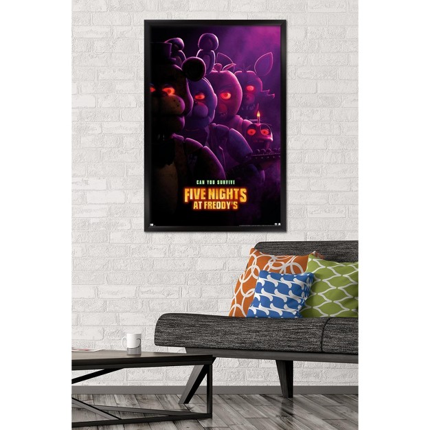 Trends International Five Nights At Freddy x27 s Movie Teaser One Sheet Framed Wall Poster Prints