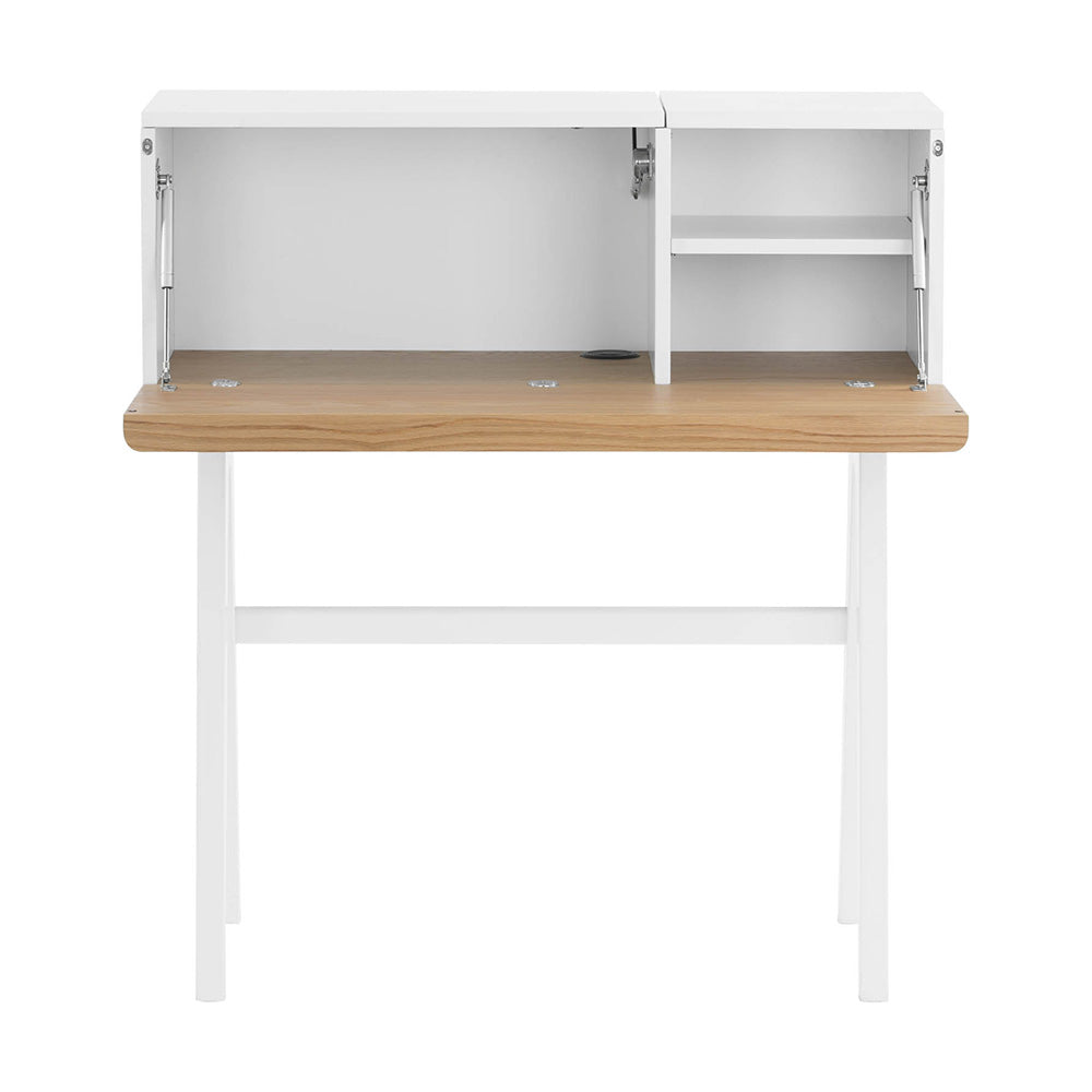 VALEN Study Desk 96cm - White & Oak