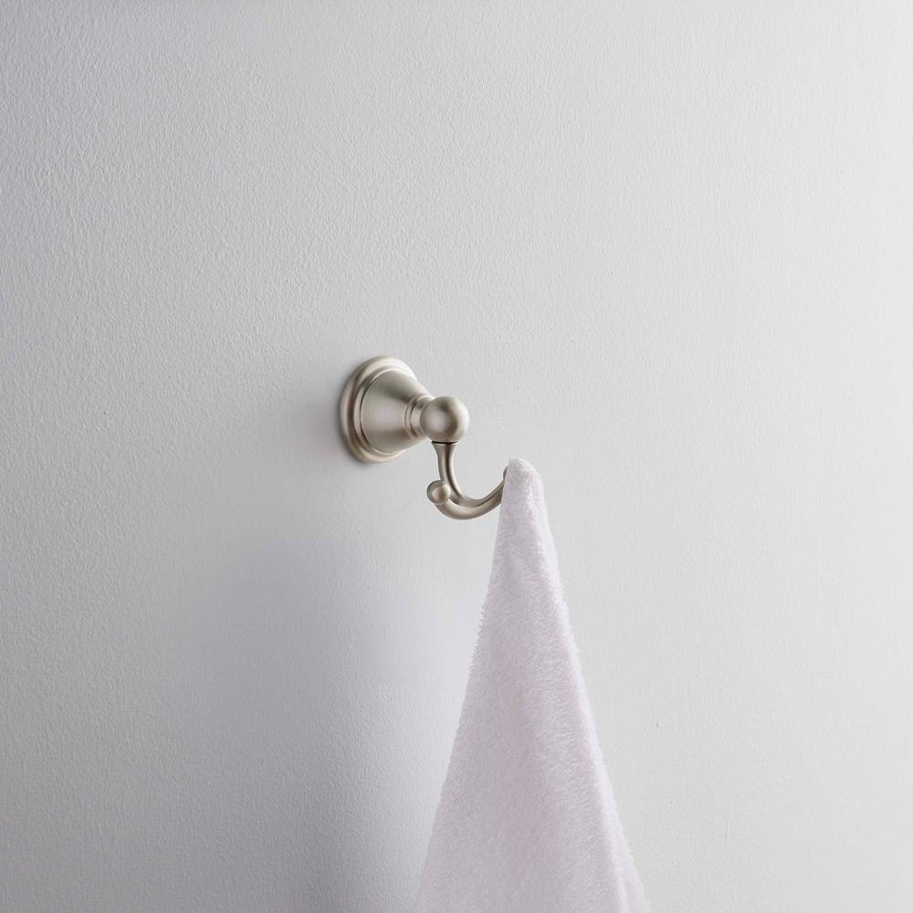 MOEN Brantford Double Robe Hook in Brushed Nickel YB2203BN