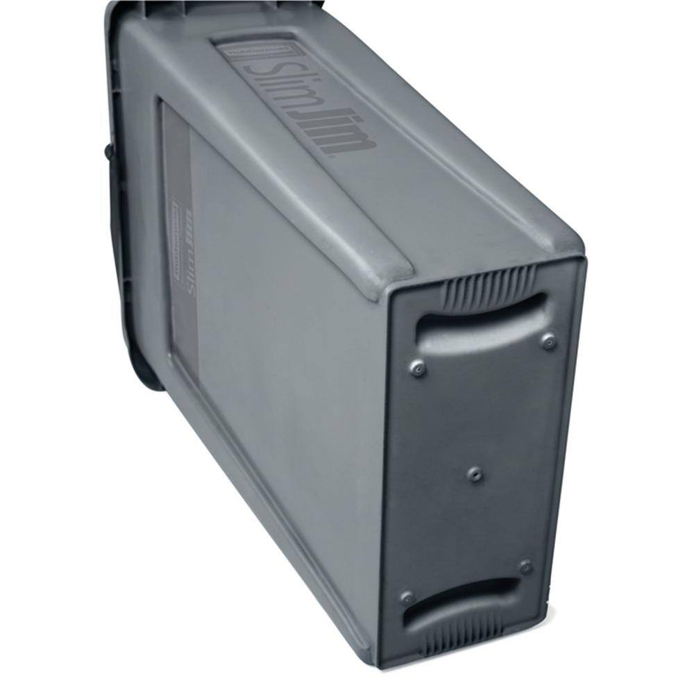 Rubbermaid Commercial Products Slim Jim 23 Gal. Gray Vented Trash Can 2001581