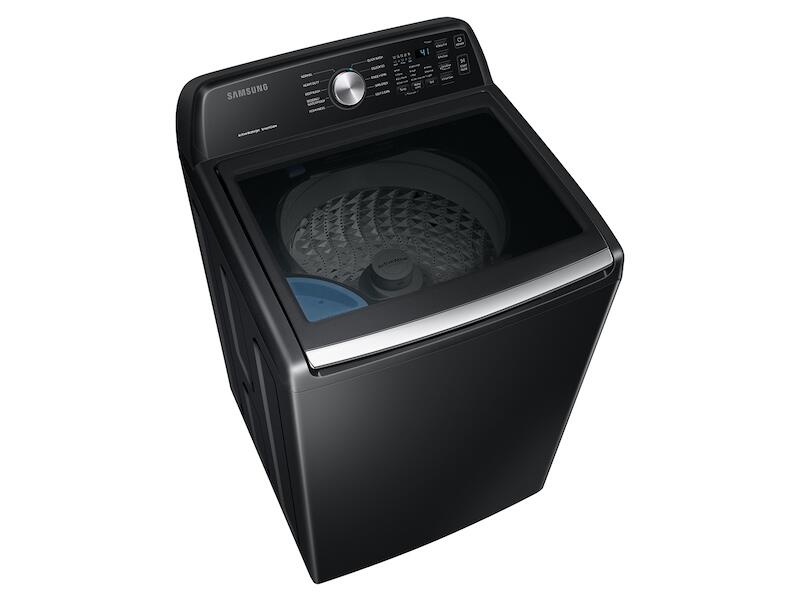 Samsung WA44A3405AV 4.4 Cu. Ft. Top Load Washer With Activewave™ Agitator And Active Waterjet In Brushed Black