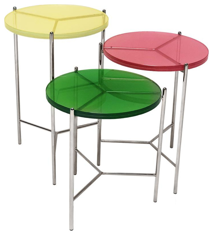 Bolt End Table 18 Green Top   Contemporary   Side Tables And End Tables   by BisonOffice  Houzz