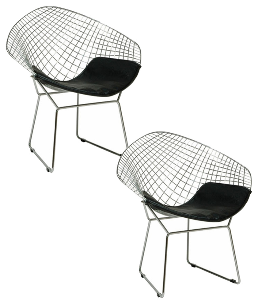 Galaxy Wire Mesh Chair  Set of 2   Contemporary   Dining Chairs   by Pangea Home  Houzz