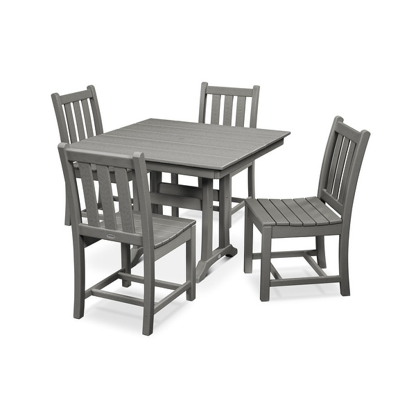 POLYWOOD Traditional Garden 5Piece Farmhouse Dining Set