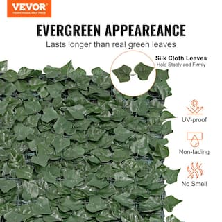 VEVOR Ivy Privacy Fence 39 x 158 in. Artificial Green Wall Screen Greenery Ivy Fence Faux Hedges Vine Leaf Decoration WLSR39X1581PCOD29V0