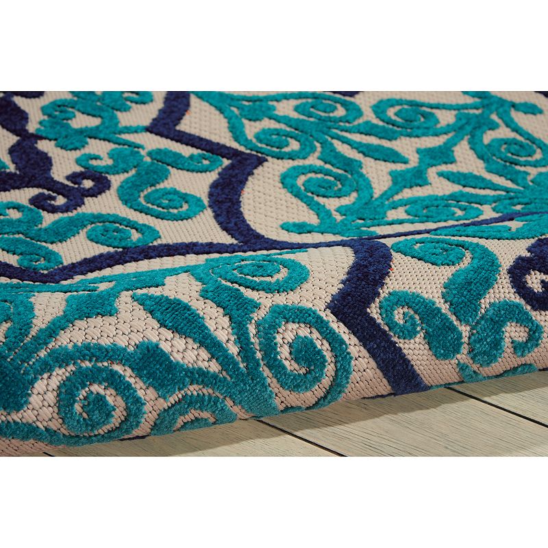 Nourison Aloha Grand Escape Quatrefoil Indoor Outdoor Rug