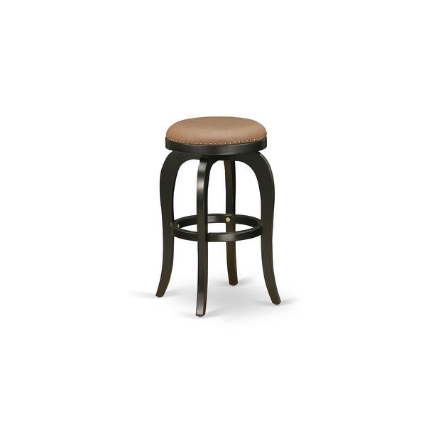 Bedford Swivel Backless Barstool 30'' Seat Height With Leg And Pu Leather Roast (Color Options Available)