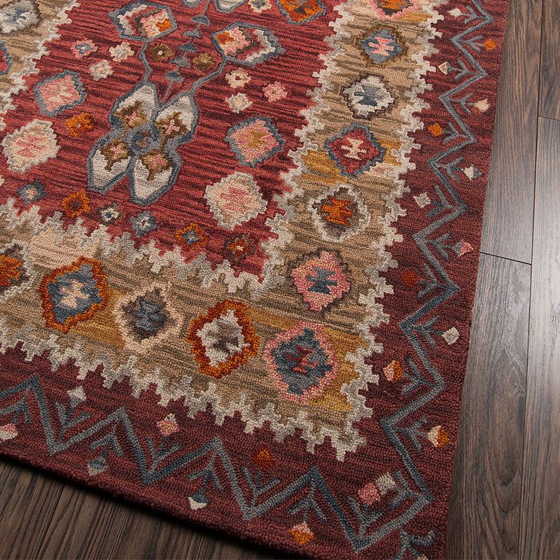 Momeni Tangier Kaiden Framed Floral Wool Rug