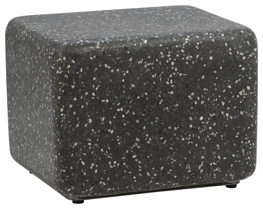 Genaro Black Outdoor Side Table   Transitional   Outdoor Side Tables   by Marco Polo Imports  Houzz