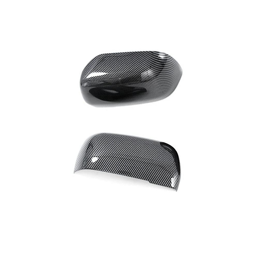 Car Carbon Fiber Rearview Side Glass Mirror Cover Trim Frame Side Mirror Caps For Pajero 2007-2019