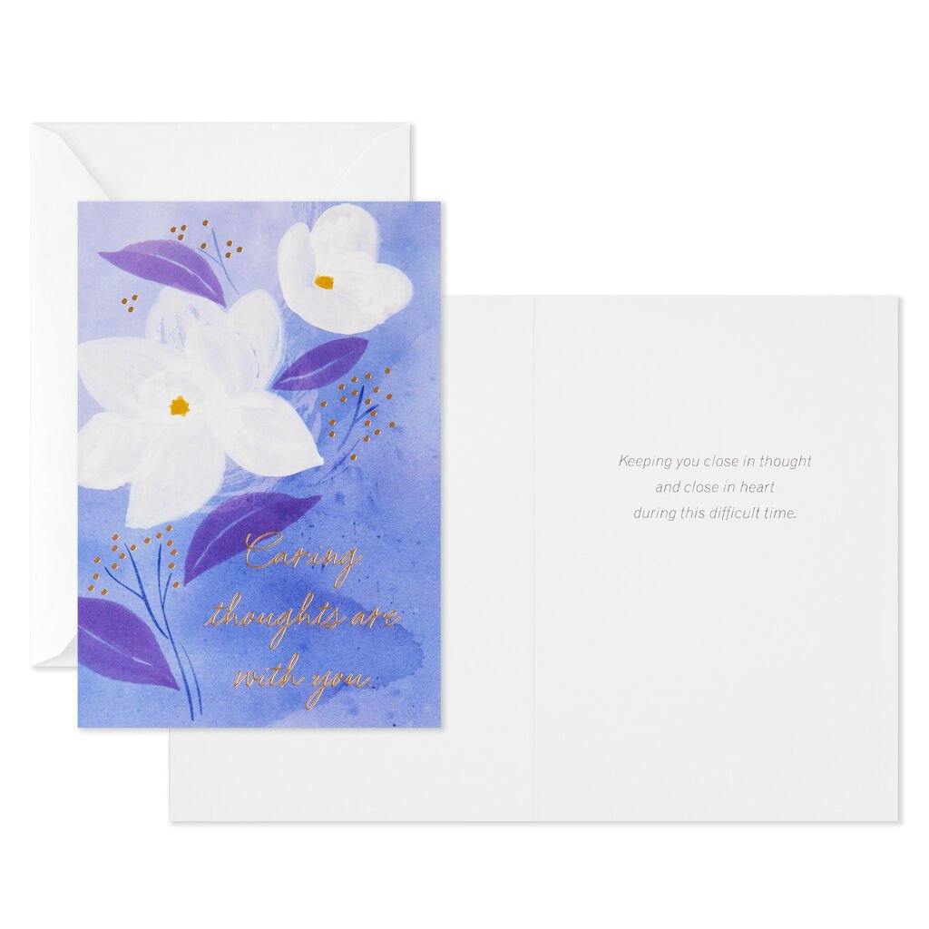 Hallmark  Serene Flowers Assorted Sympathy Cards, Pack of 12