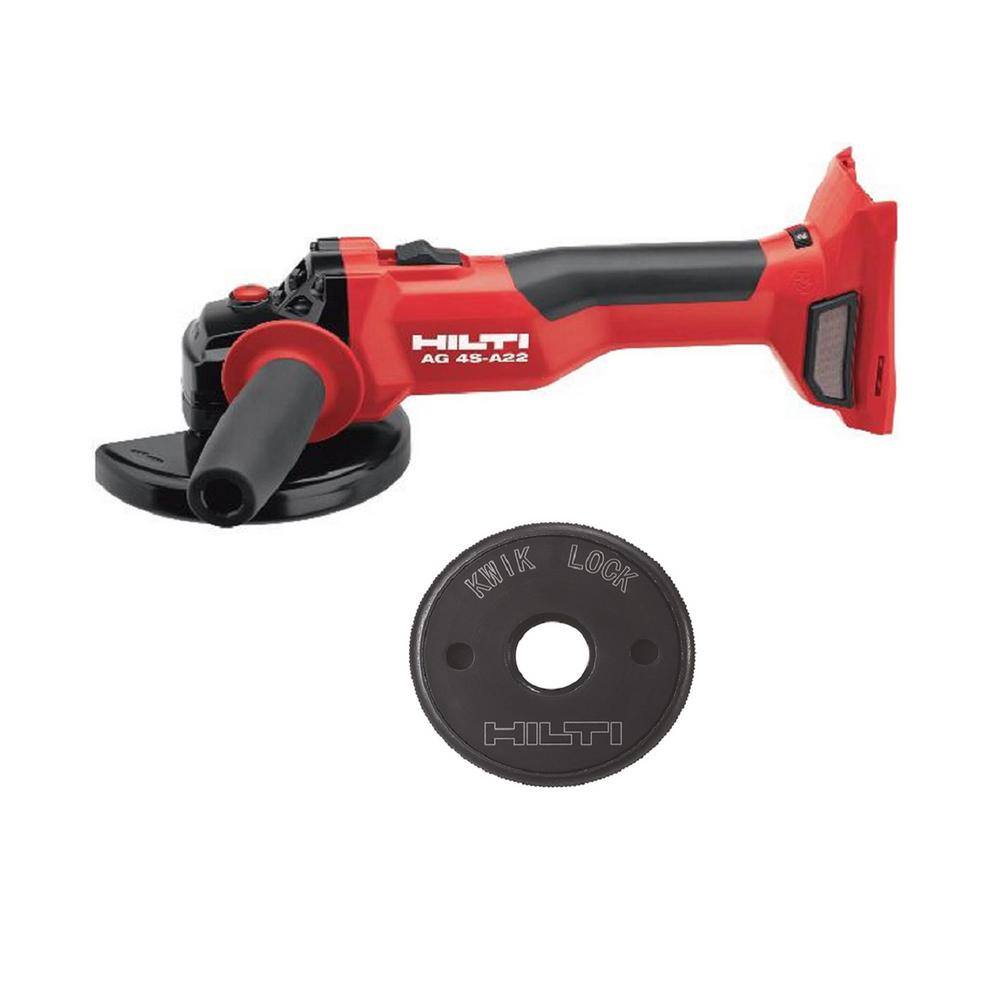 Hilti 22-Volt Cordless Brushless 5 in. AG 4S Angle Grinder with Kwik Lock (No Battery) 3660956