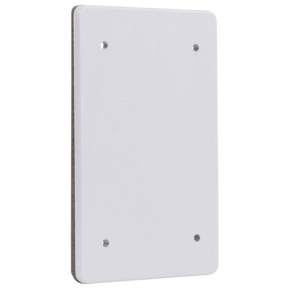 Commercial Electric White 1-Gang Non-Metallic Weatherproof Blank Cover WBC100PW