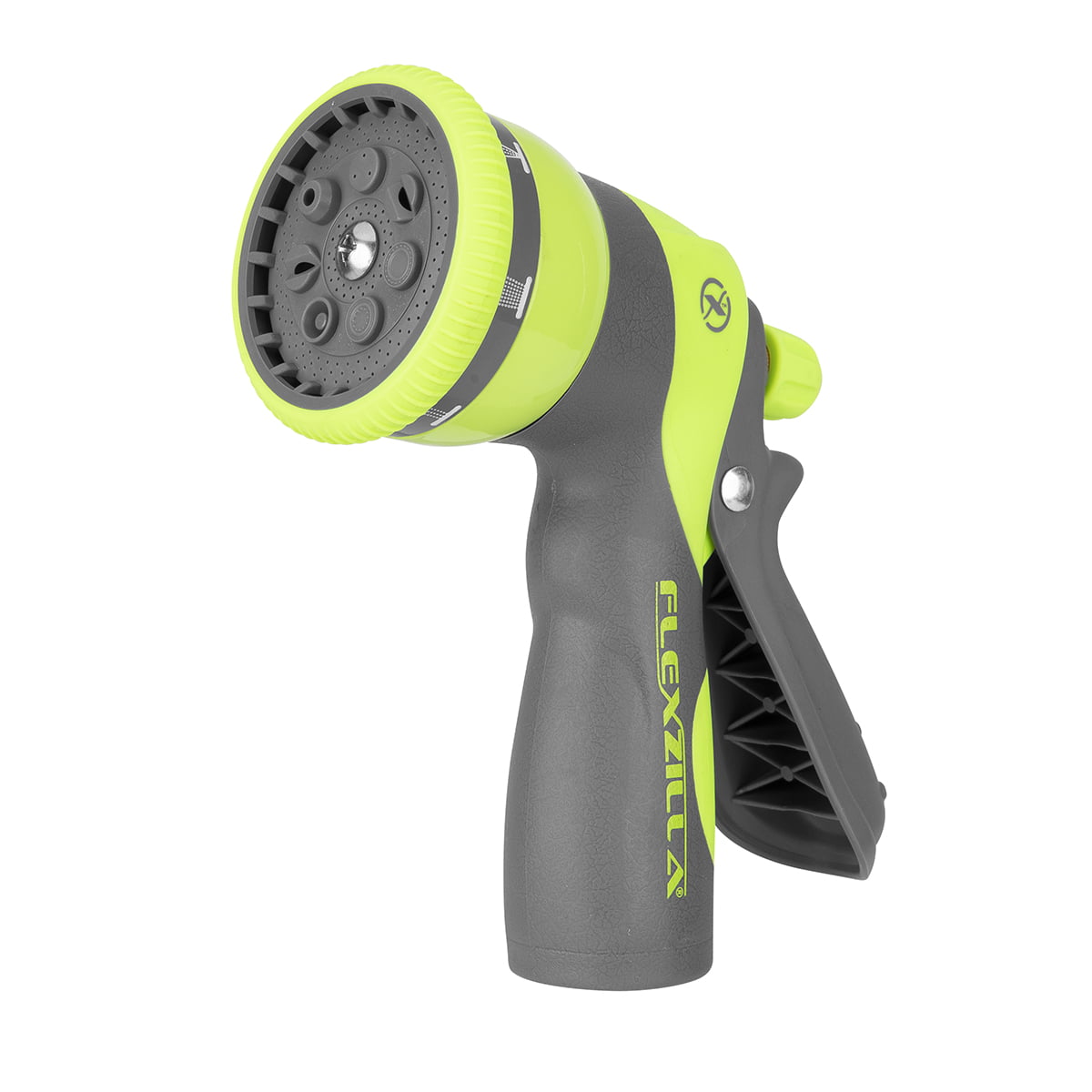 Flexzilla™ Heavy Duty 7-Pattern Adjustable Pistol Grip Garden Hose Nozzle， ZillaGreen™