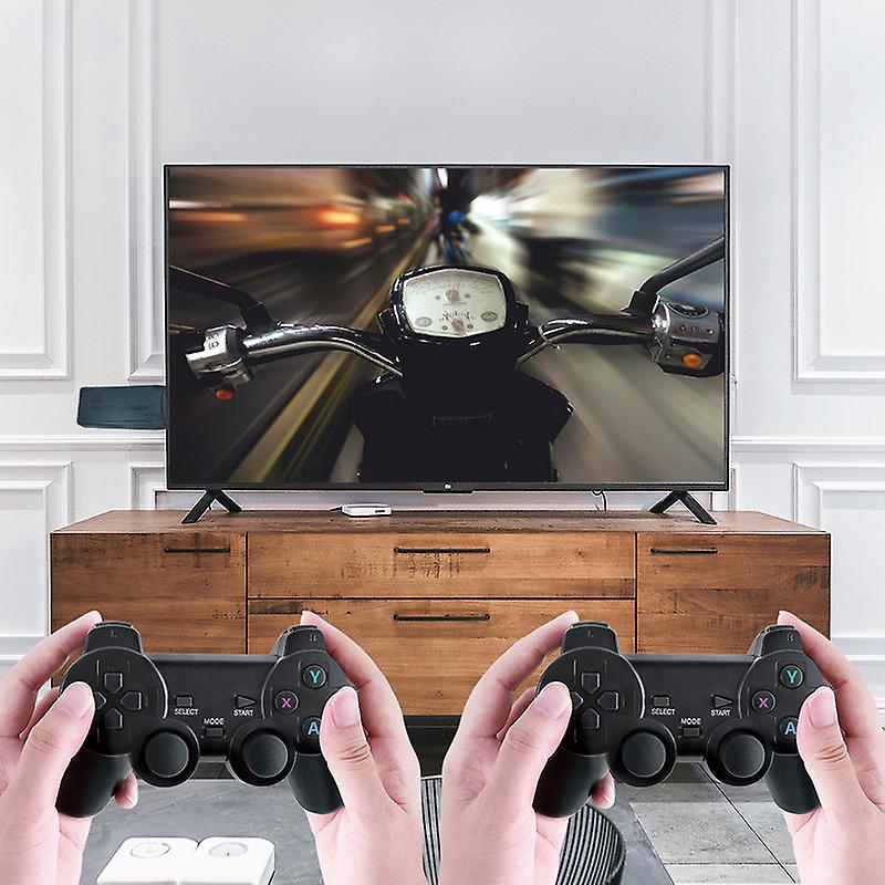 Mini Retro Game Stick 4k Hd 2.4g Wireless 10000 Games 64gb Classic Gaming Gamepads Tv Family Controller For Ps1/gba/md