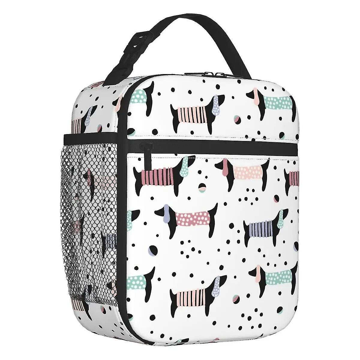 Dachshund Sausage Dog Print Insulated Lunch Bags Pet Wiener Portable Lunch Container Storage Food Box