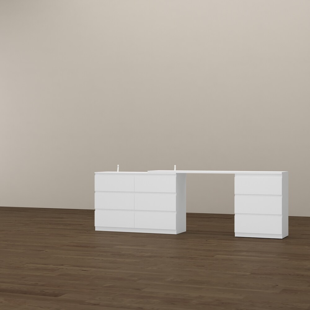 Multifunctional Media Console: Contemporary Expandable Unit Dresser