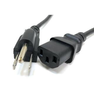 Micro Connectors Inc 10 Feet Universal AC Power Cord UL Approved NEMA 5-15P to C13 Black 2-Pack M05-113UL10-2P