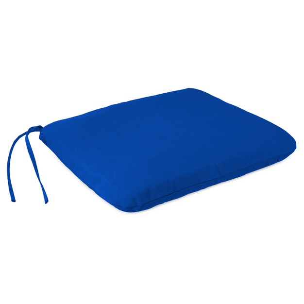 Outdoor Dining Seat Pad In Sunbrella Canvas Pacific Blue Jordan Manufacturing