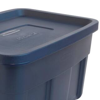 Rubbermaid Roughneck 14-gal. Storage Tote Box in Dark Indigo Metallic (6-Pack) RMRT140014