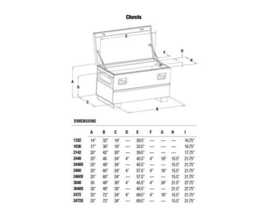 30 In. x 48 In. Storage Chest ;