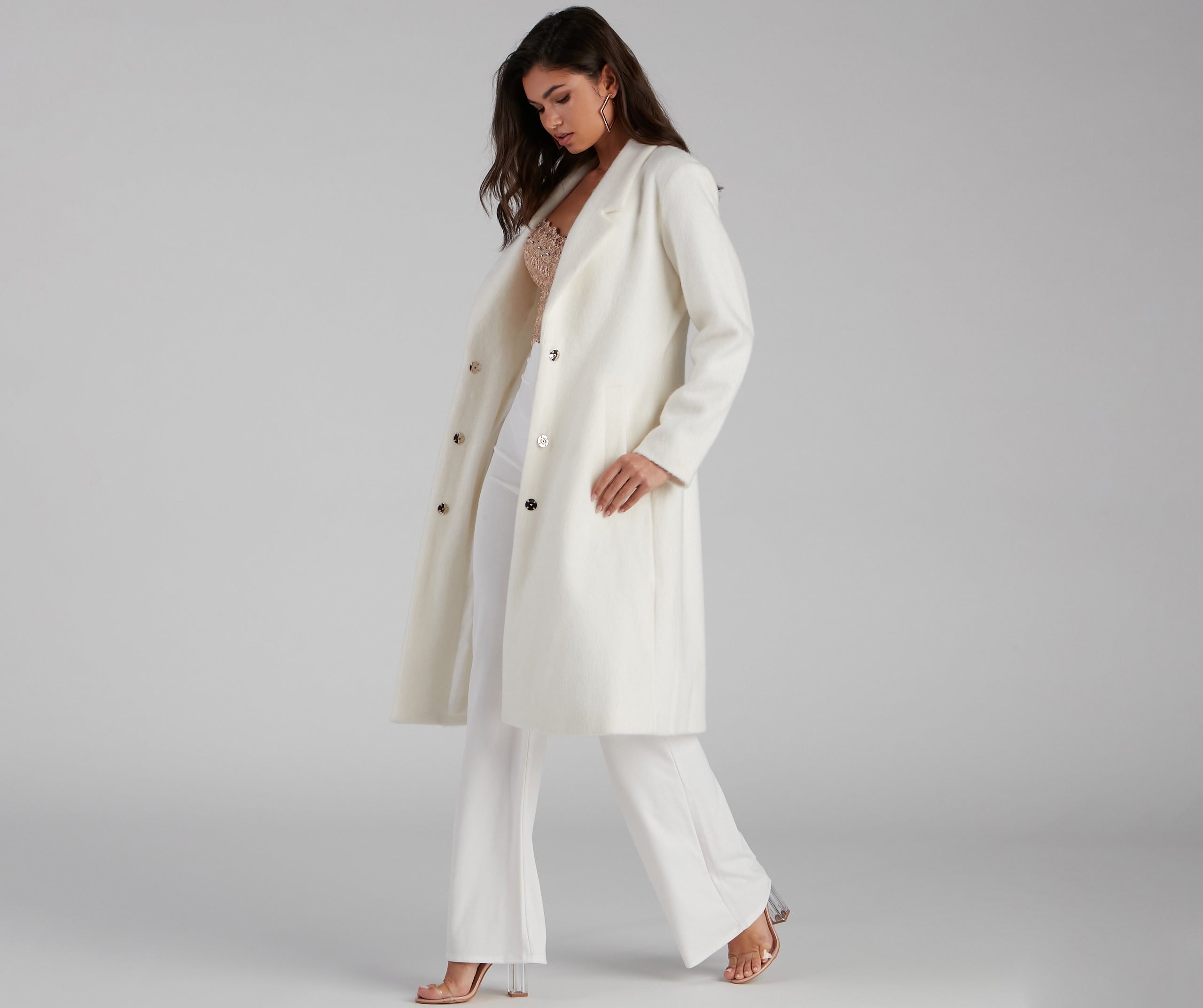 Winter Beauty Wool Trench Coat