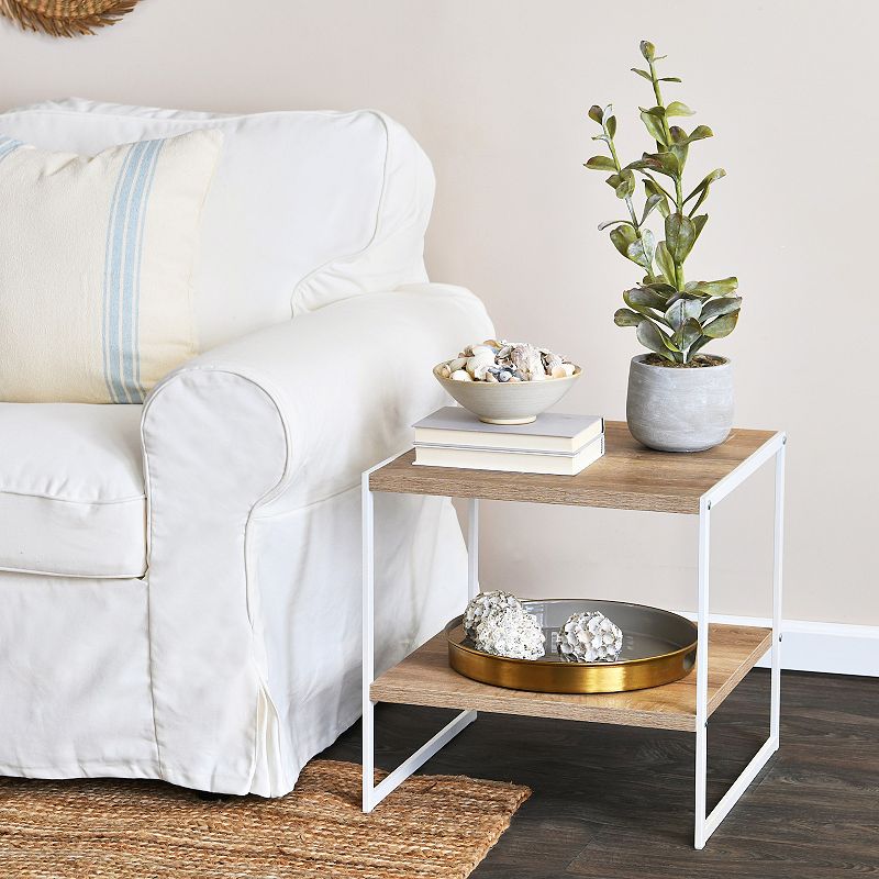 Household Essentials 2-Tier Square End Table