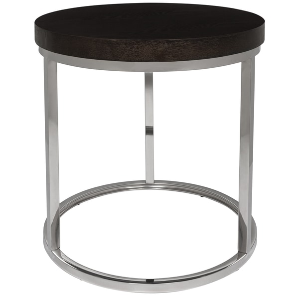 SAFAVIEH Couture High Line Collection Turner Stainless Steel Round End Table - 19.7