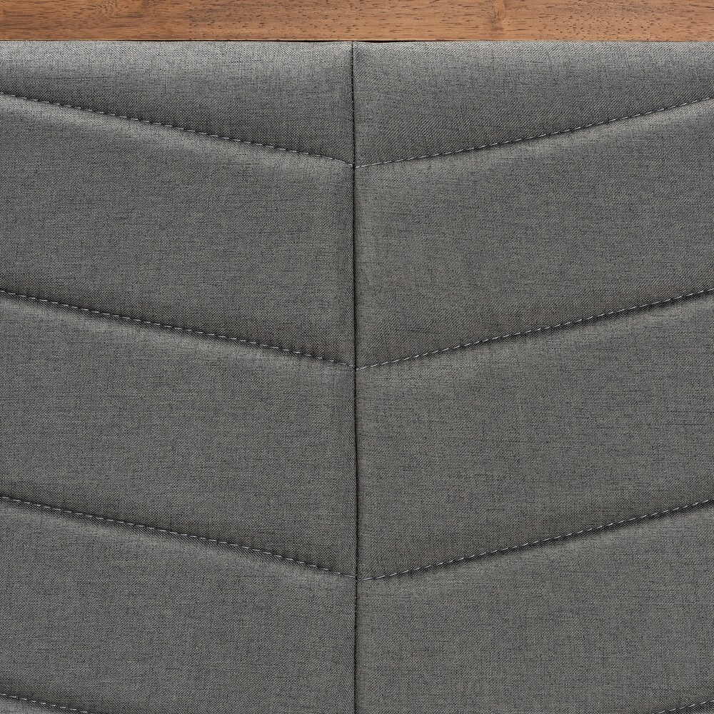 Iden Modern and Contemporary Wood Headboard Dark Grey