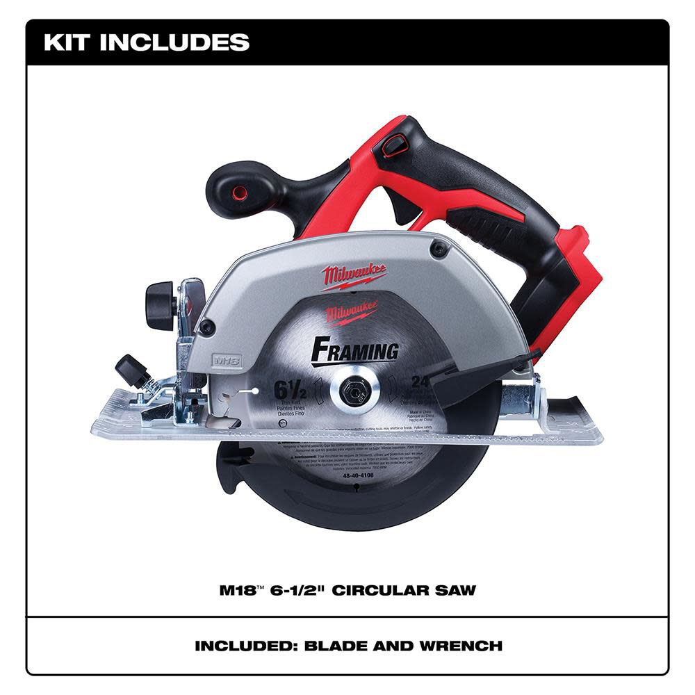 Milwaukee M18 6-1/2-Inch Circular Saw Tool Only 2630-20 from Milwaukee