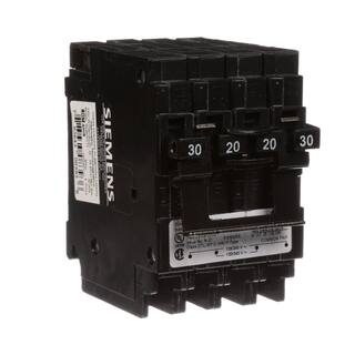 Siemens Quadplex Two Double Pole 30 Amp Outside Two Double Pole 20 Amp Inside Circuit Breaker Q23020CT2U